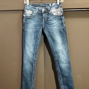 Miss Me ankle skinny embellished sz 25 jeans